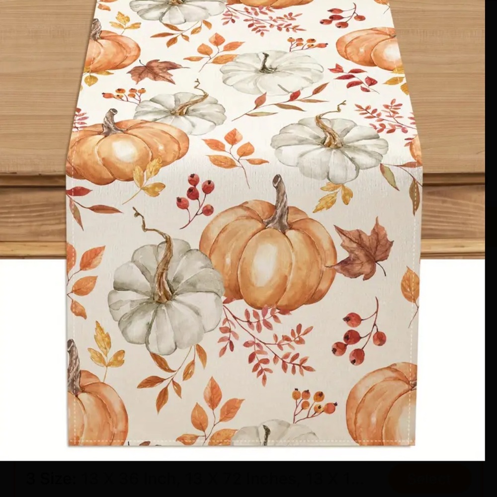 Pumpkin Harvest Table Runner